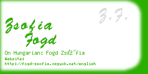 zsofia fogd business card